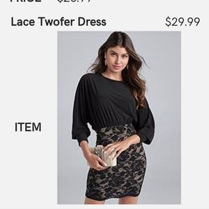 Black and lace. Cocktail. Dress